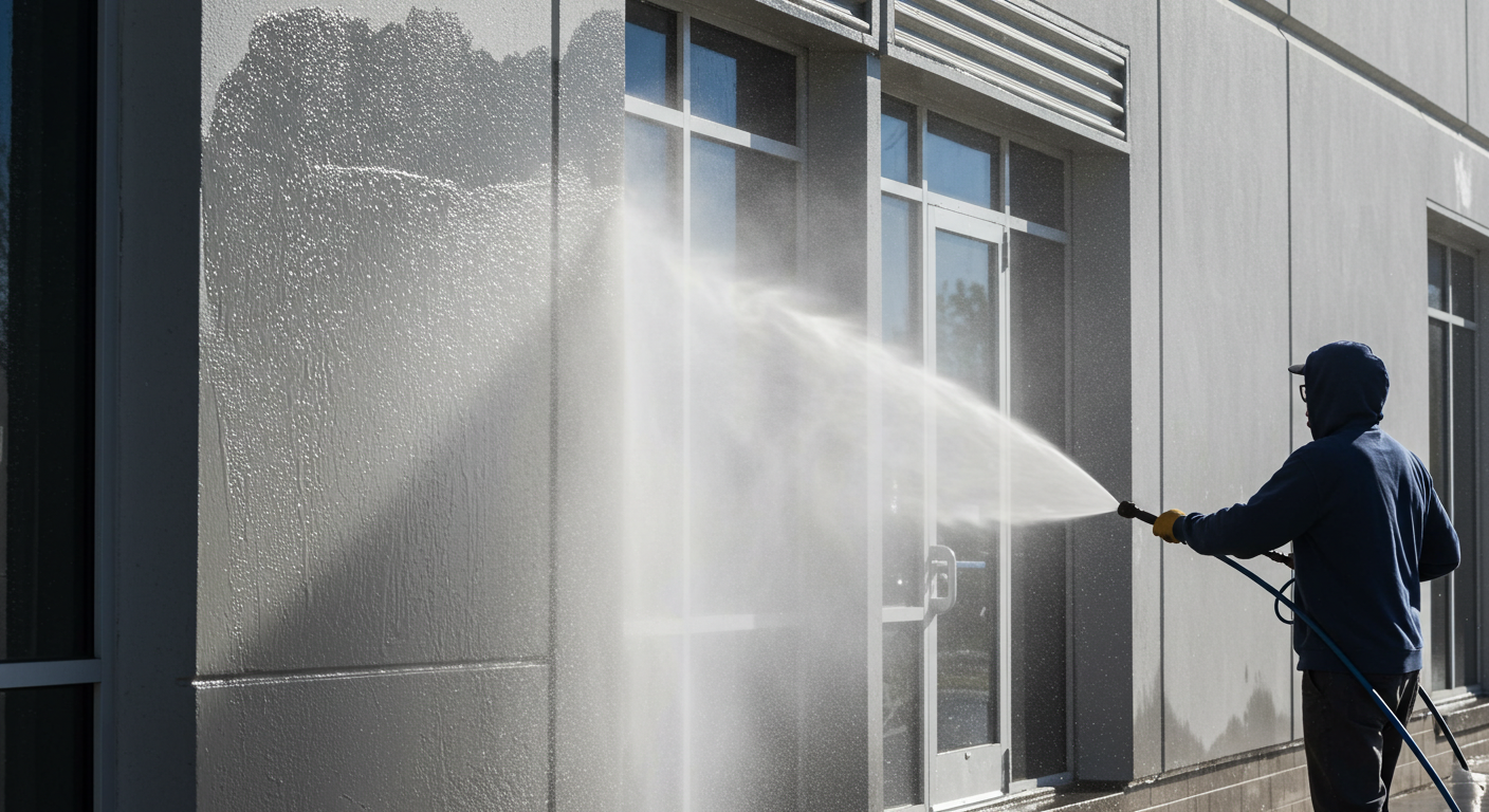 Commercial power washing in Bedford, Ohio