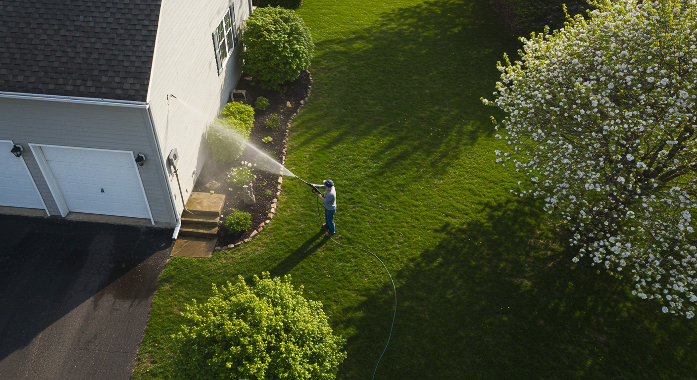 Residential house washing in Bedford, Ohio